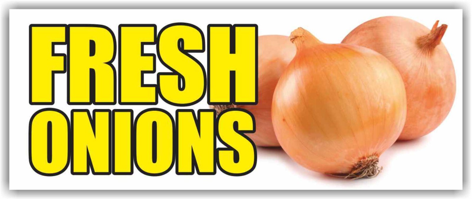 FRESH ONIONS Advertising Banner Vinyl Mesh Sign Fruit Vegetable Berry Salad Farm