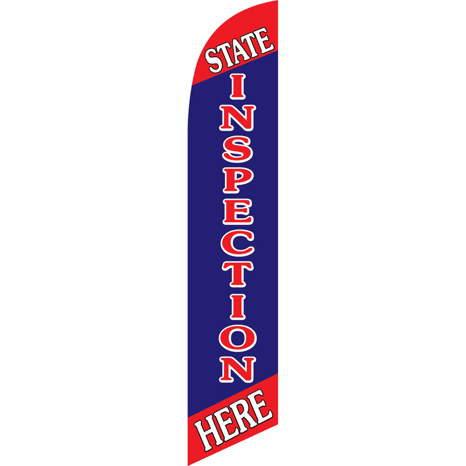 State Inspection 3 ft X 11 1/2 ft Swooper Flag