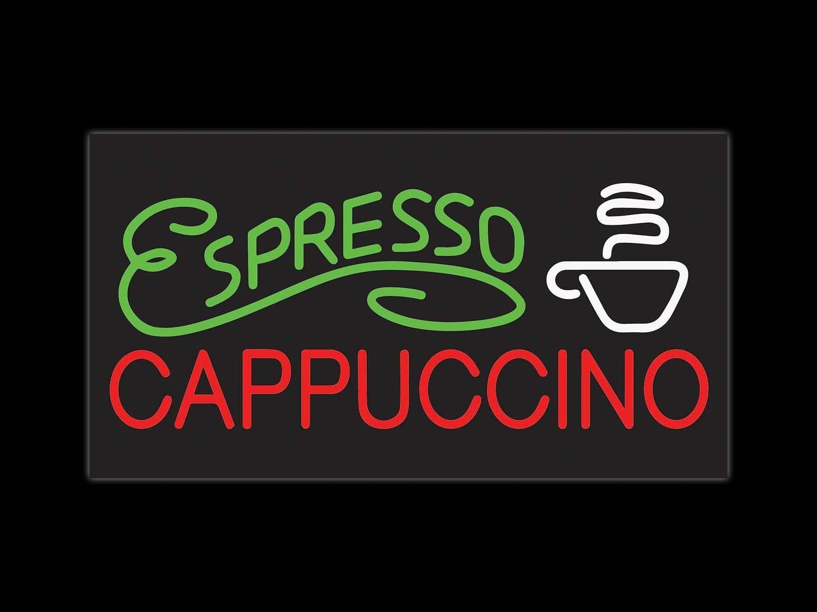 Expresso Cappuccino Sign for Retail Display | LED Flex Neon | 37″W x 20″H x 1″D