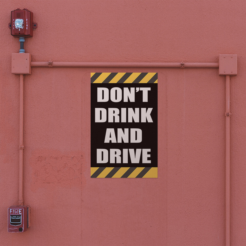 Door Decals Vertical Vinyl Stickers Don’T Drink and Drive Industrial Vinyl