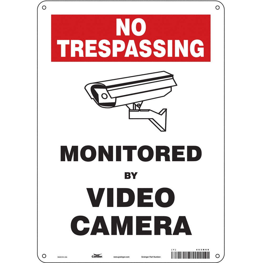 CONDOR 453N68 Safety Sign,14 inx10 in,Polyethylene 453N68