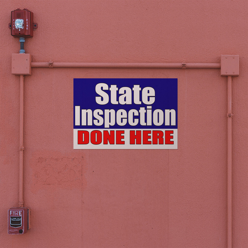 Decal Stickers State Inspection Done Here Promotion Business Store Sign Label