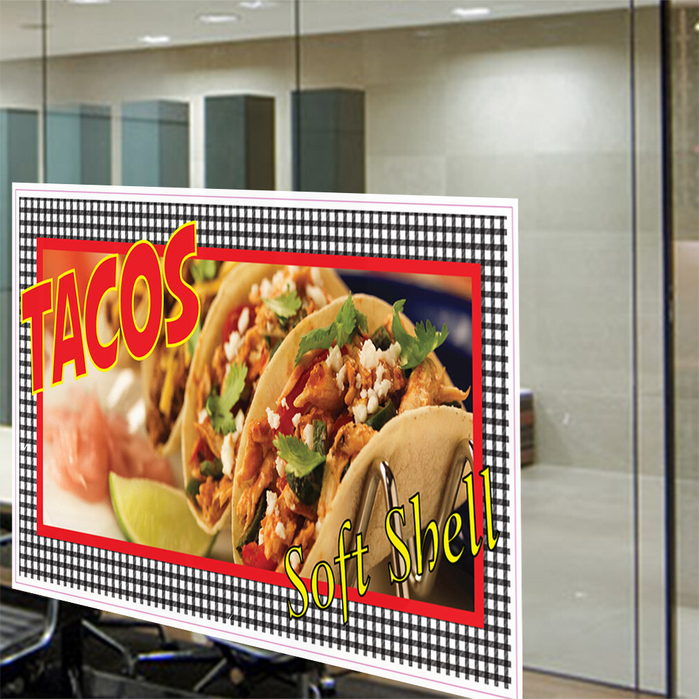 Decal Stickers Tacos Restaurant Cafe Bar A Vinyl Store Sign Label