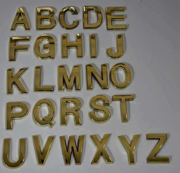 1 PCS – Apartment Number Sign/Mailbox Number Sign,Letter E(Gold,3D…-REF24-1027