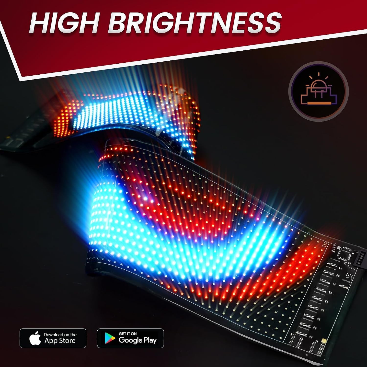 Easy Install 23”x5” LED Sign with Customizable App Control for Maximum Impact