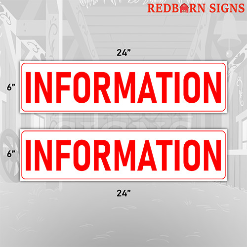 Information 6″x24″ REAL ESTATE RIDER SIGNS Double Sided 2PK – Visible Durable