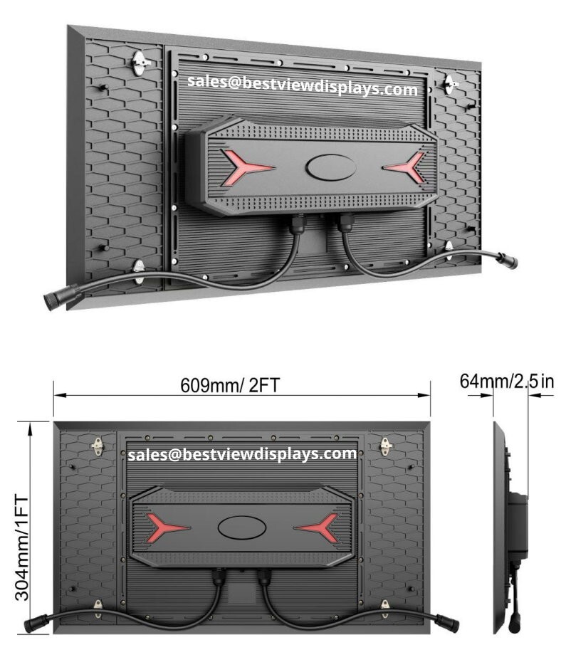 4′ x 8′ P6mm Outdoor led digital sign – Double sided 6mm, WIFI 48″x96″ Aluminum