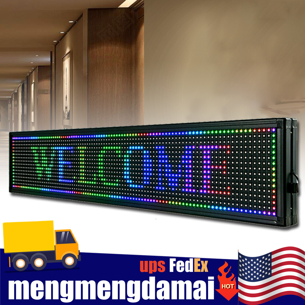 Scrolling LED Sign 40″ x 8″ 7 Colors LED Sign LED Sign Advertising Board