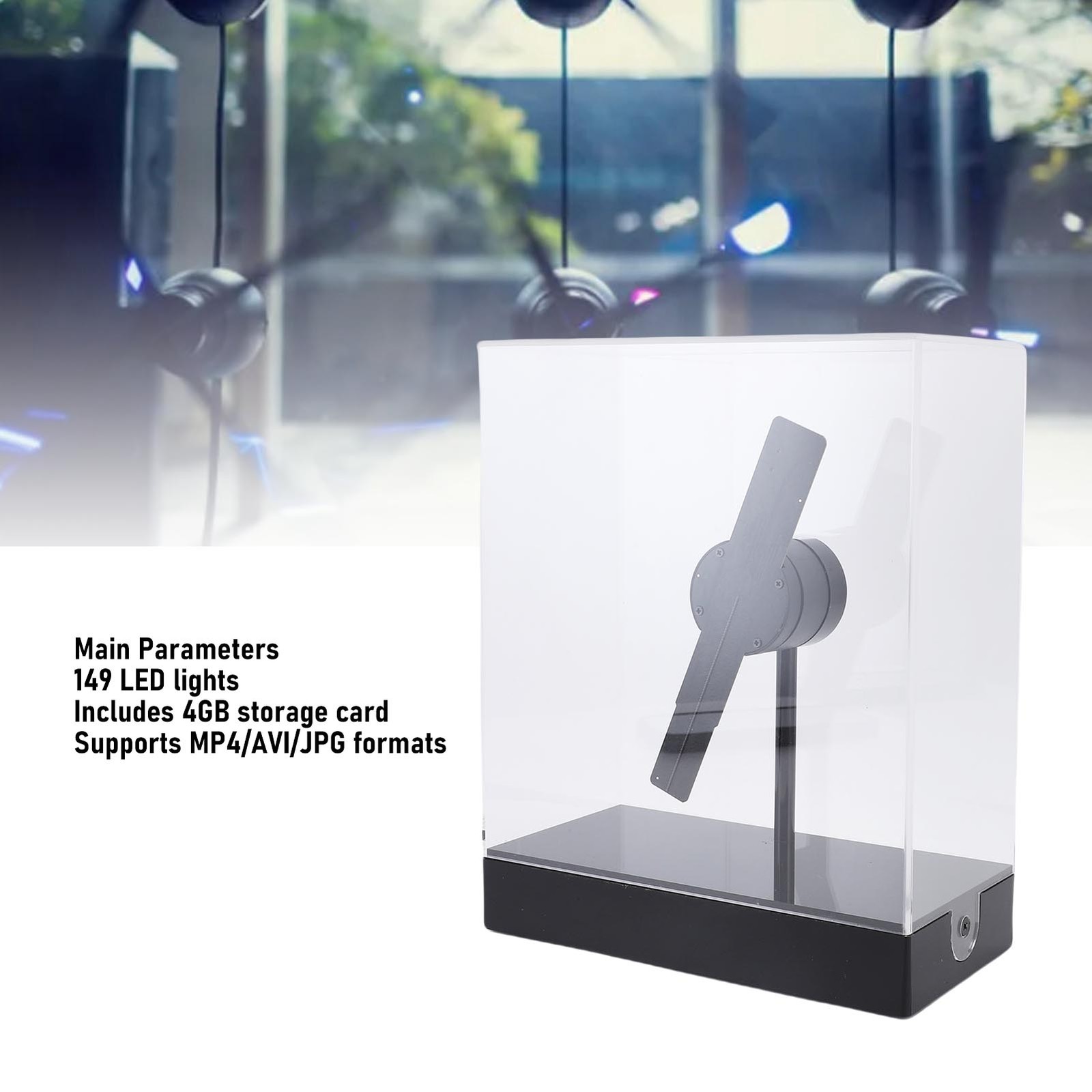 18cm 3D Hologram Fan WiFi 298×298 Pixels 3D Hologram Projector Advertising URPO