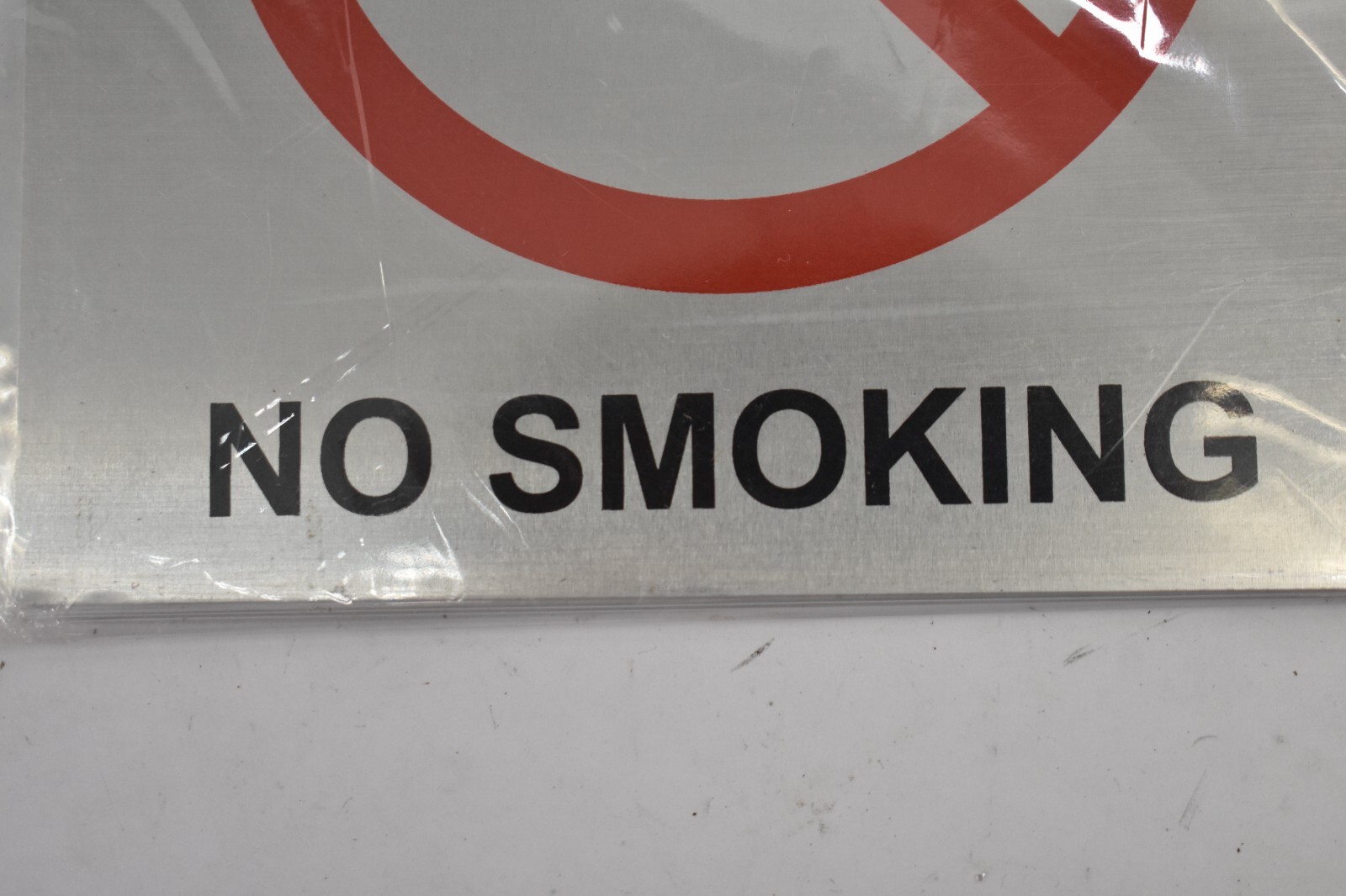 4 Pack No Smoking Sign Square Aluminum Metal Self Adhesive Warning 5.5″