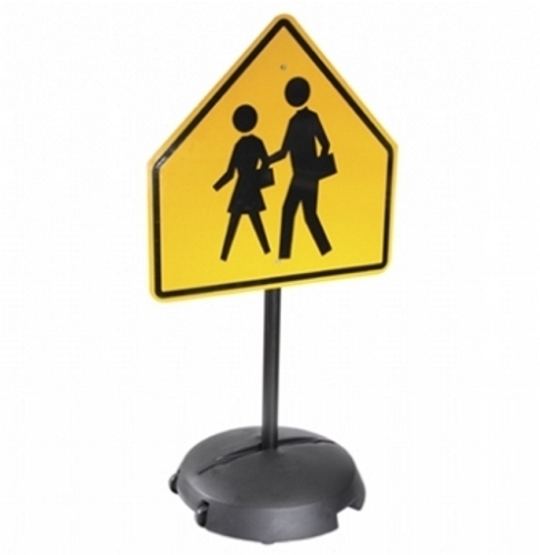TIP N ROLL PORTABLE SIDEWALK SIGN STAND PEDESTAL BASE AND POST KIT FOR SIGNS