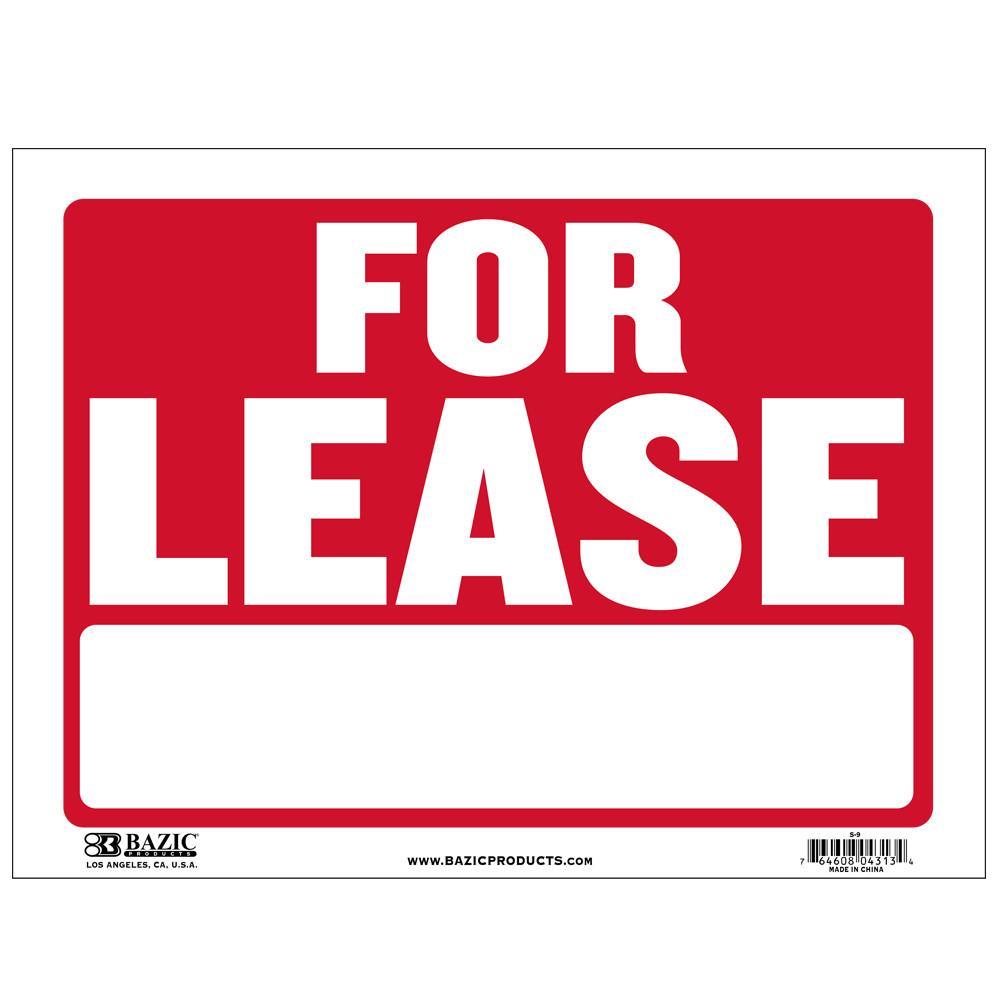 4 Pack – For Lease Sign, 9″ X 12″ , Durable Plastic, Weatherproof Highly Visible