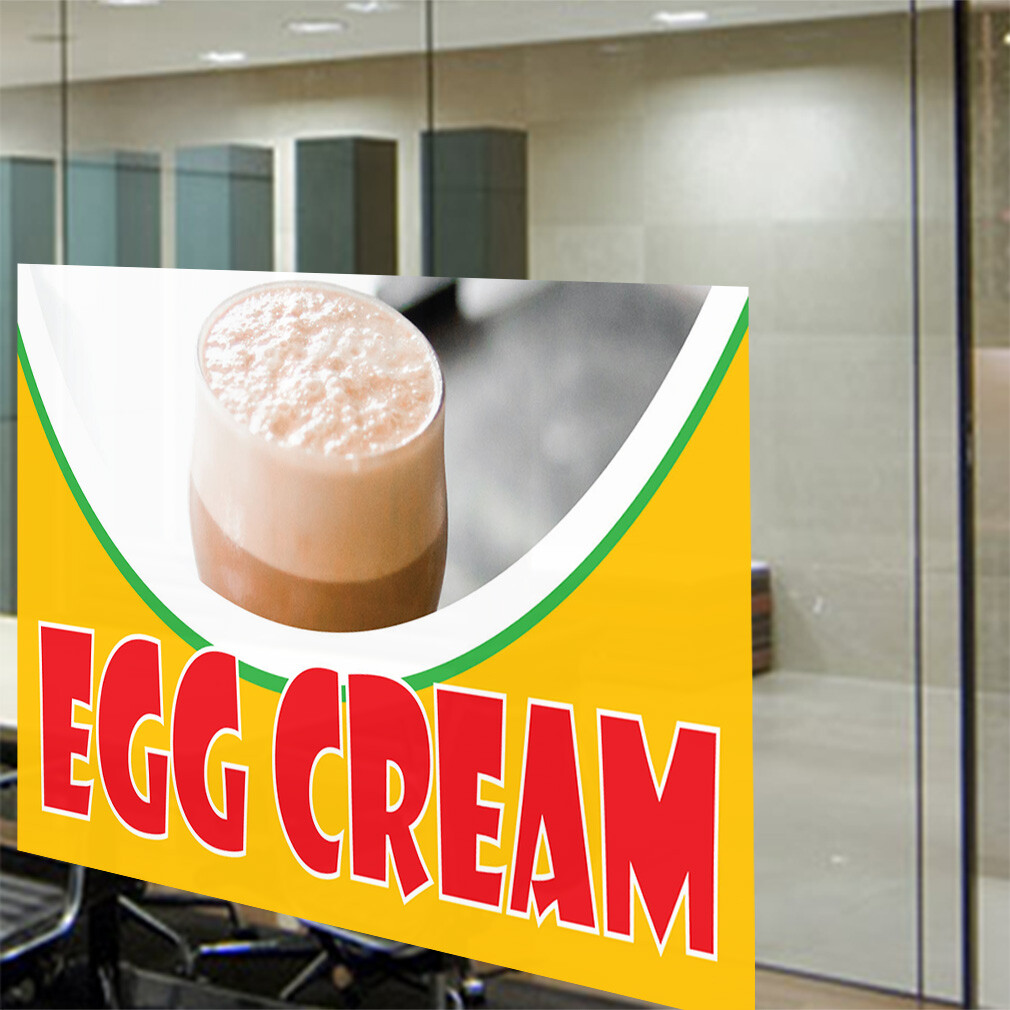 Decal Stickers Egg Cream Outdoor Advertising Printing Vinyl Store Sign Label