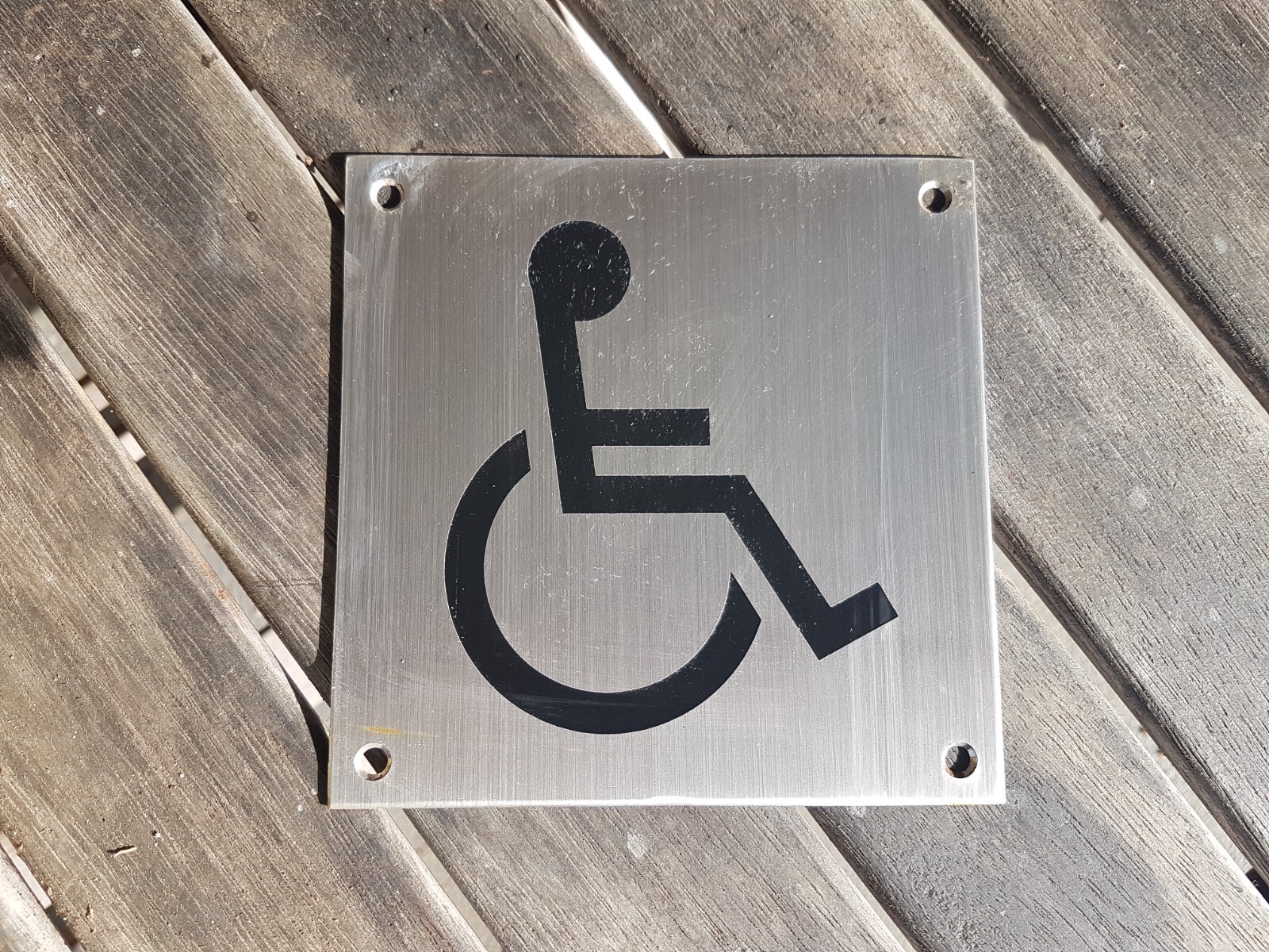 WHEELCHAIR DISABLED METAL STEEL SIGN