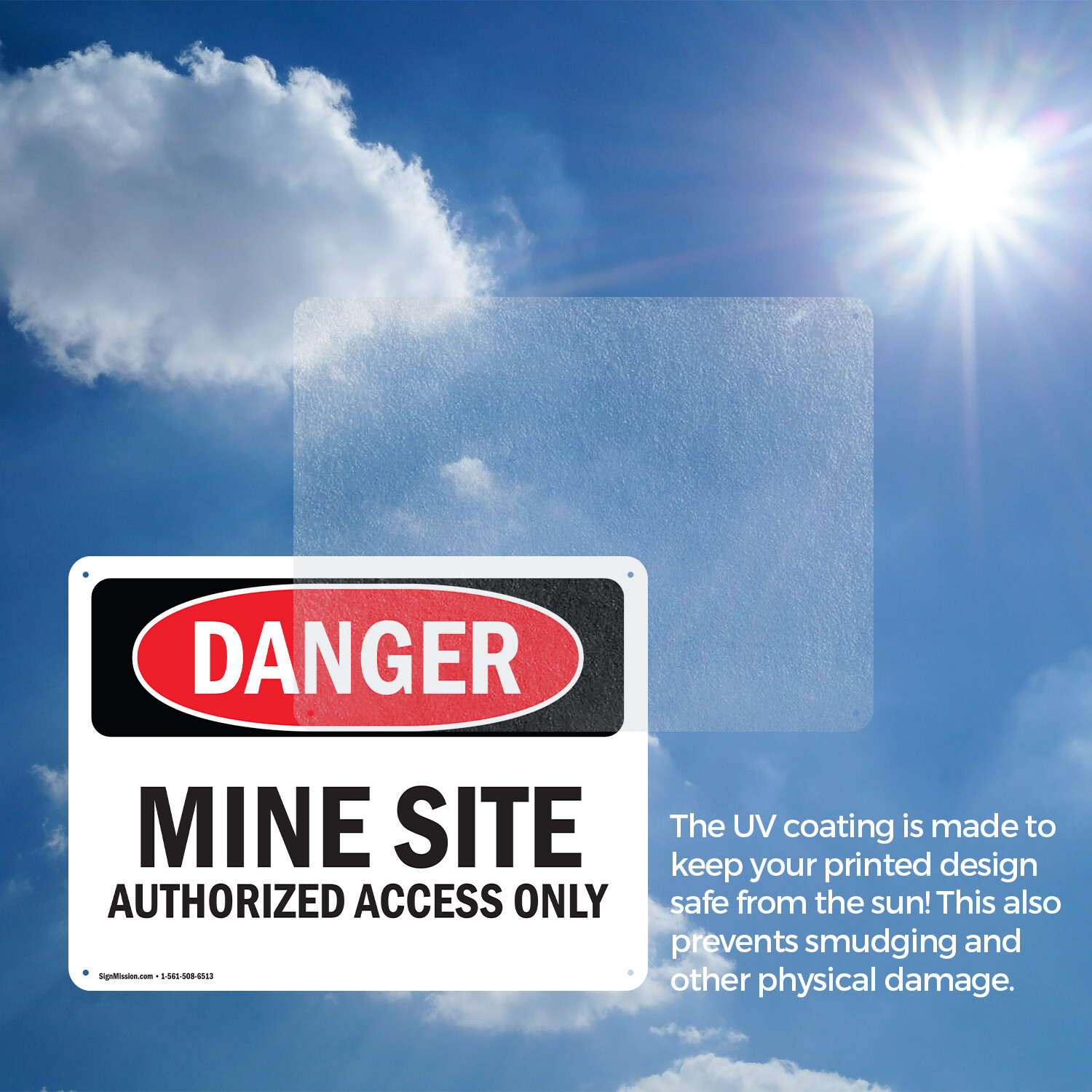 (2 Pack) Mine Site Authorized Access Only OSHA Danger Sign Decal Metal Plastic