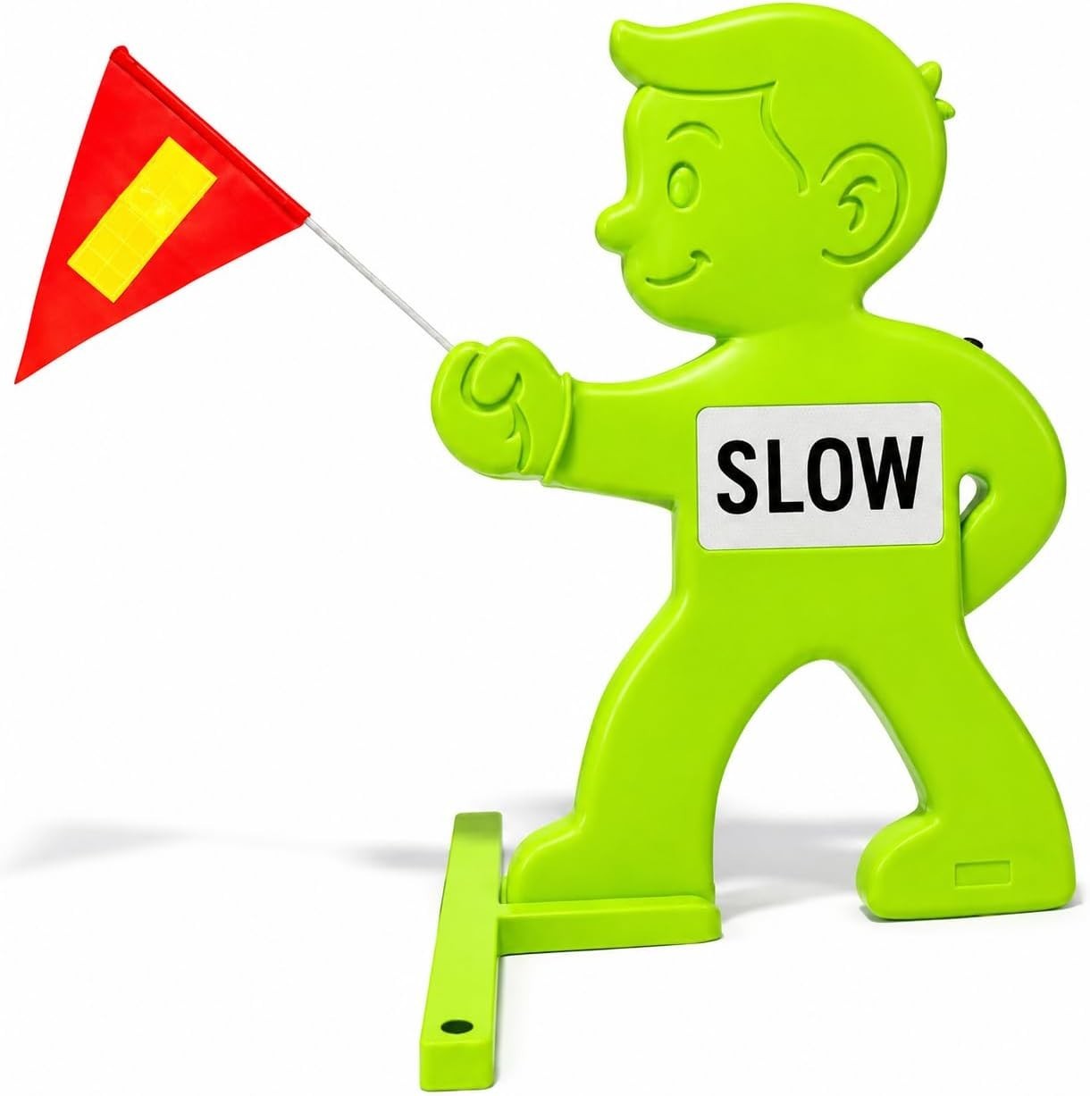31 Inch Green Caution Kid Alert Slow Down Kids At Play Sign Reflective