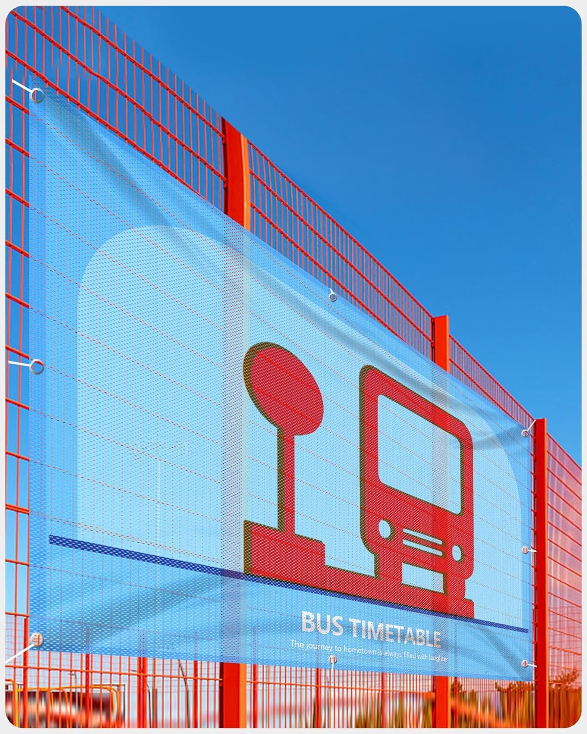 Custom Mesh Banner and Sign Personalized Logo Picture Text Business Sport Event