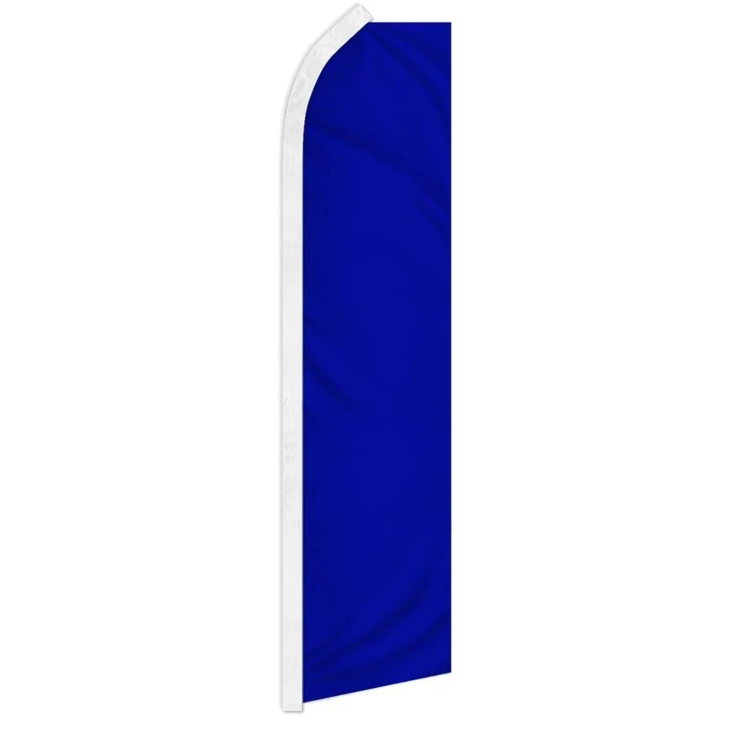 Blue Solid Color Swooper Advertising Banner Flag Apartment Outdoor Display