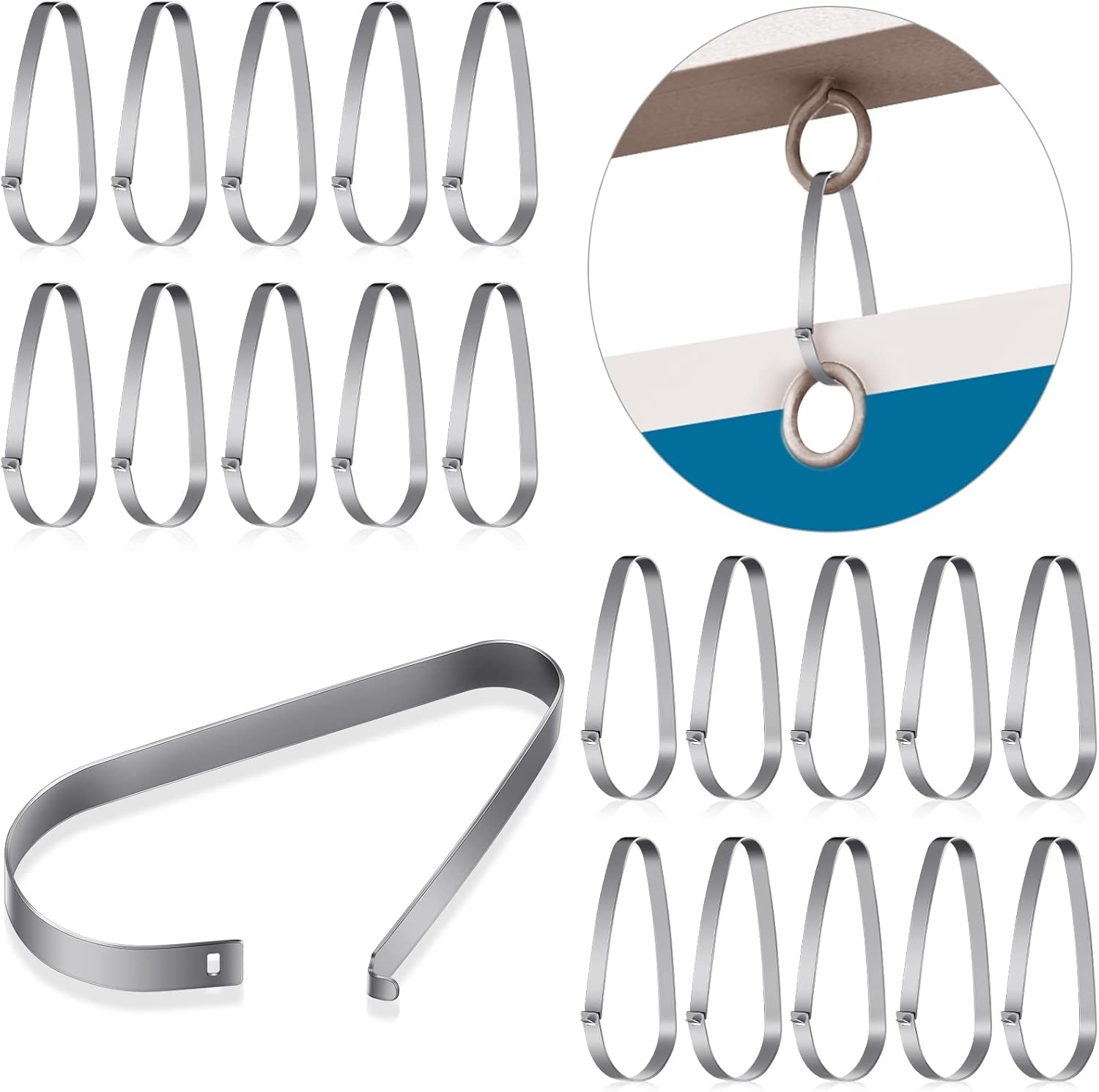 60 Pieces Real Estate Sign Rider Clips Metal Hanging Large Sign Rider Clips S…