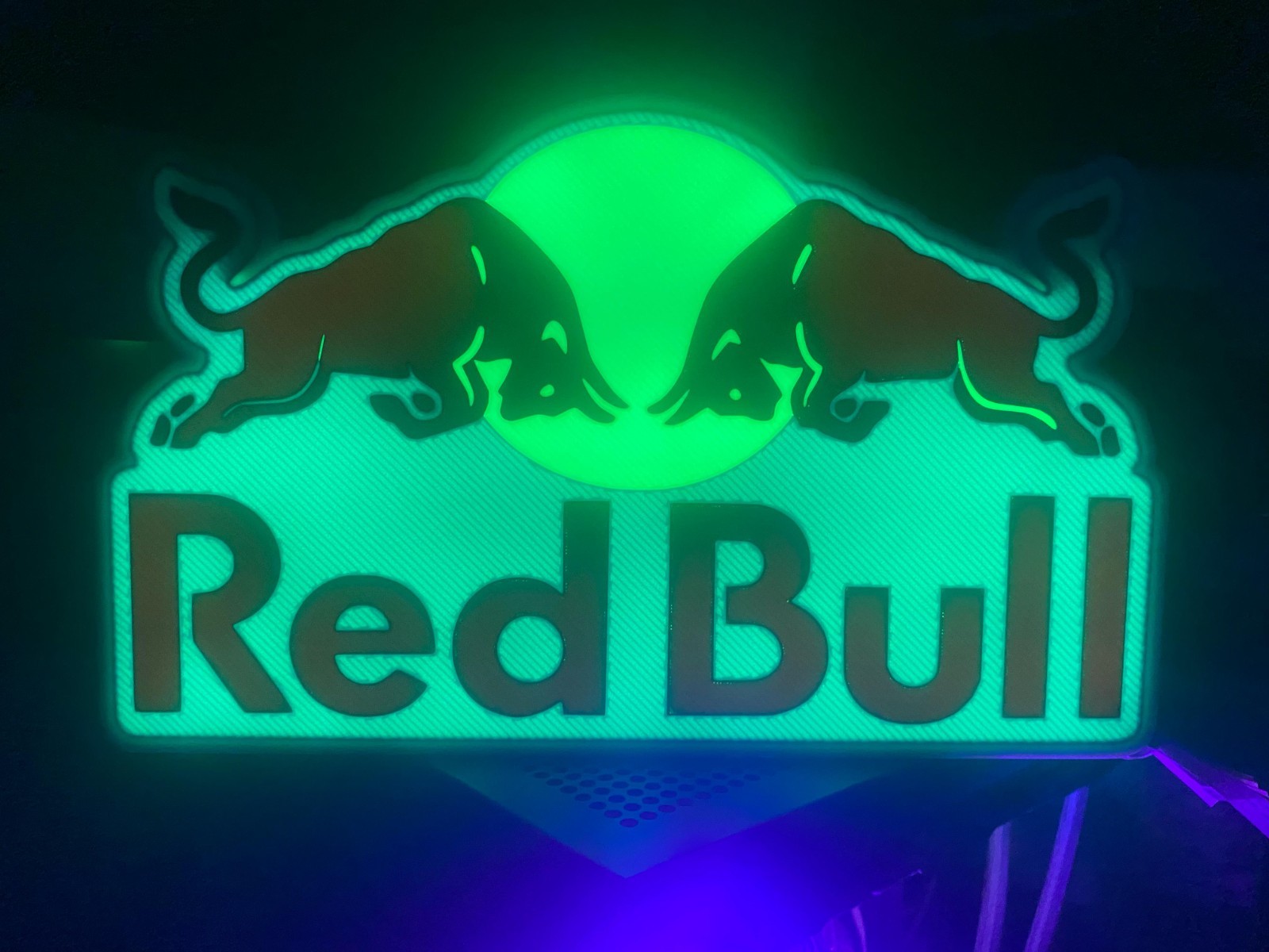 Red Bull LED 3D Printed Lamp | 13” Wide x 8” Tall | RGB Light w/ Remote |