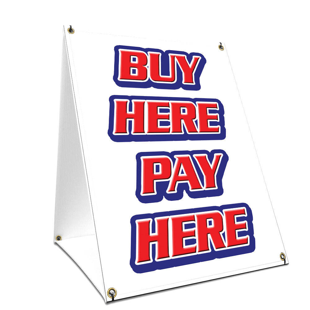 Buy Here Pay Here Yard Sign & Stake outdoor plastic coroplast window