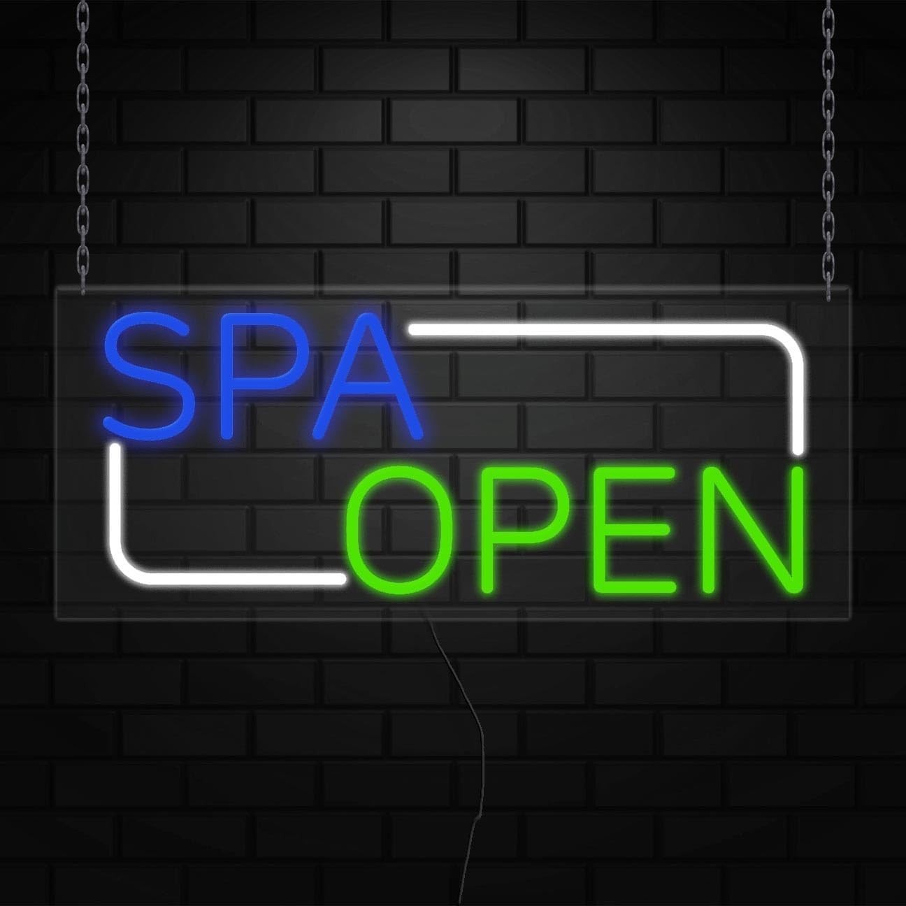 Spa Open Sign for Business Displays | LED Flex Neon | 32″W x 13″H x 1″D