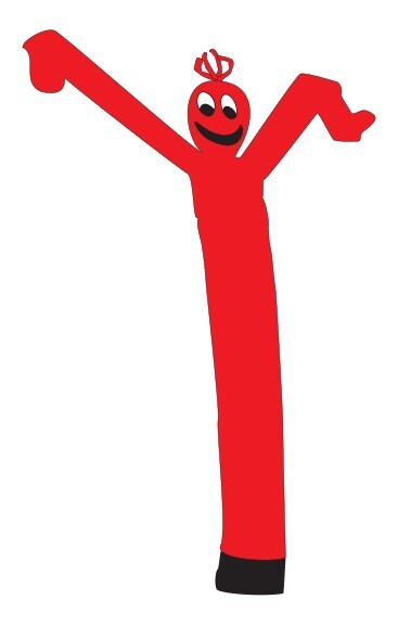 Car Dealer 18 Foot Tall Inflatable Blow Up Air Tube Smile Man Slogan Replacement