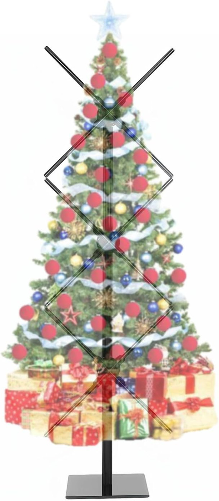 50-Inch Hologram Fan Christmas Tree Display with Bluetooth & Custom Videos