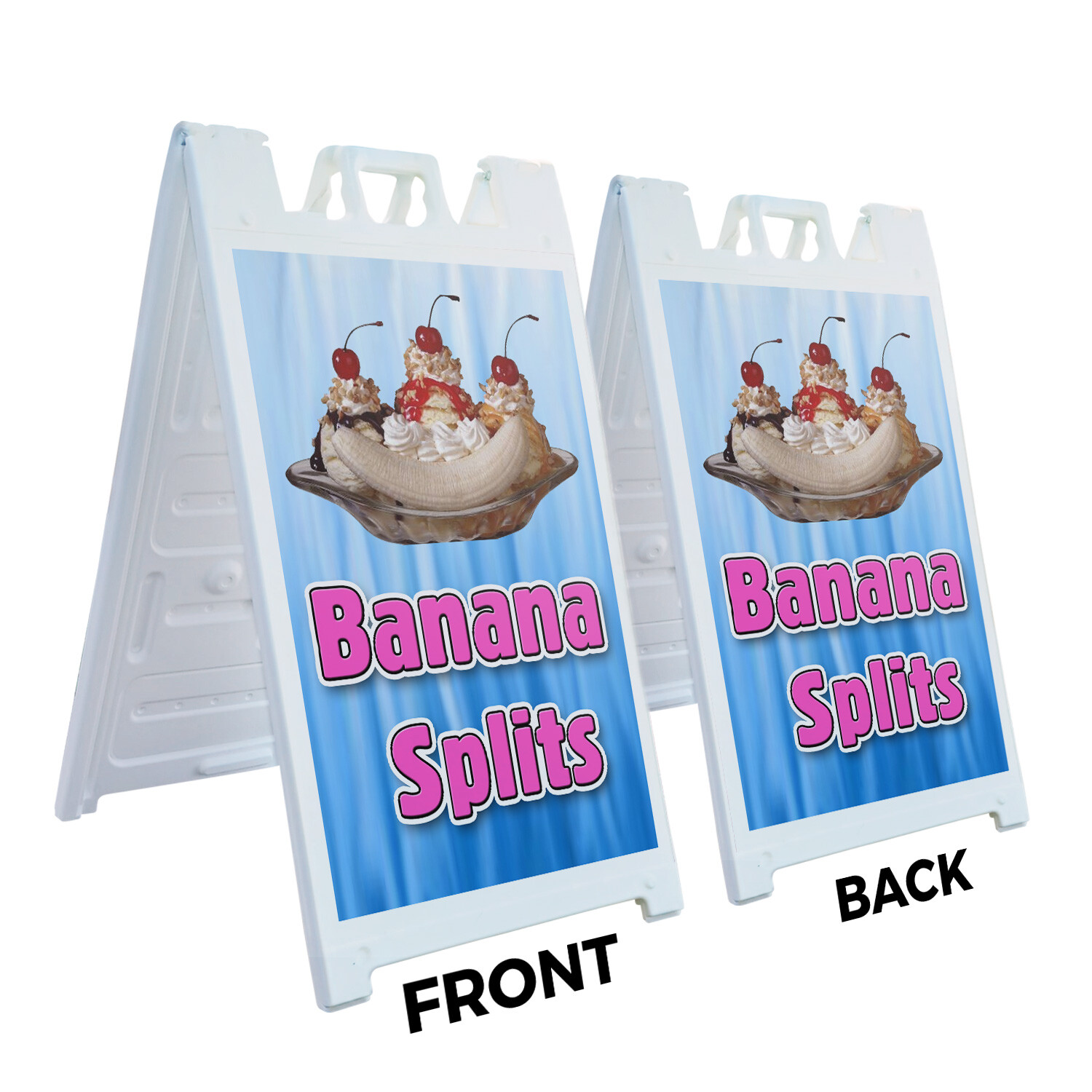 A-frame Sidewalk Banana Splits 24″ x 36″ Double Sided A-Frame Sidewalk Sign