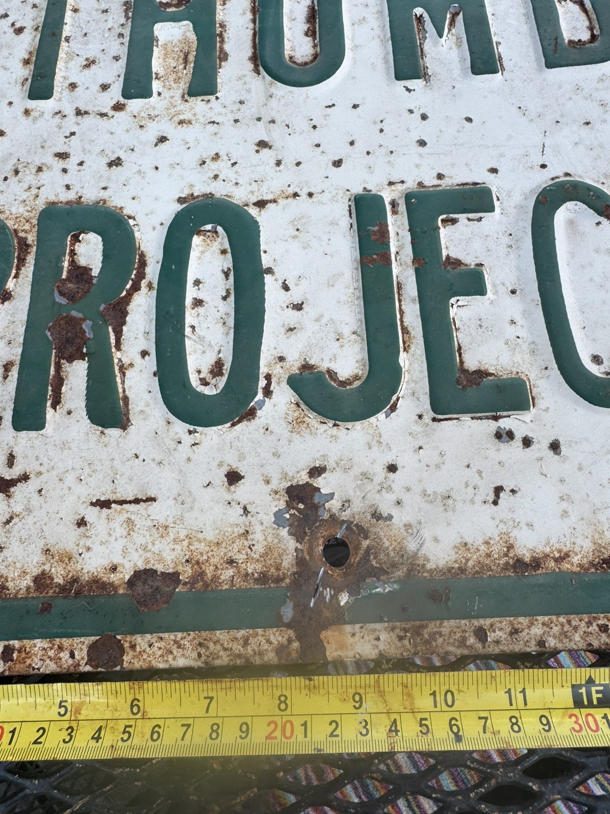 Green Thumb Project-Solid Steel Street Sign-1978-SUPER RARE- One of a kind