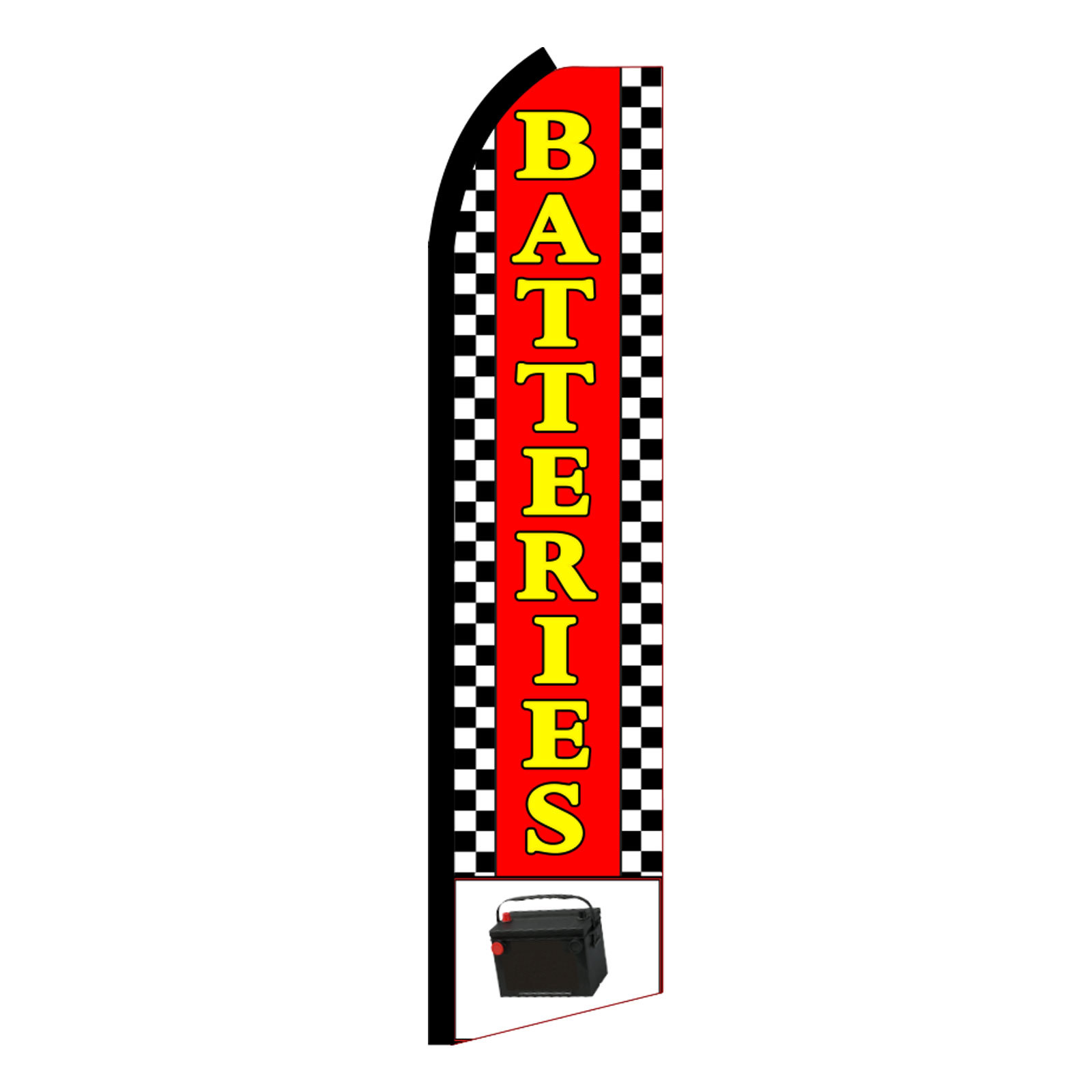 Batteries Flag Flutter Feather Banner Swooper Advertising