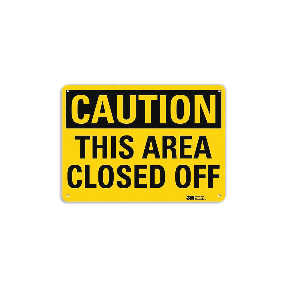 LYLE U4-1703-NP_14X10 Caution Sign,10 in x 14 in,Plastic 44UK28