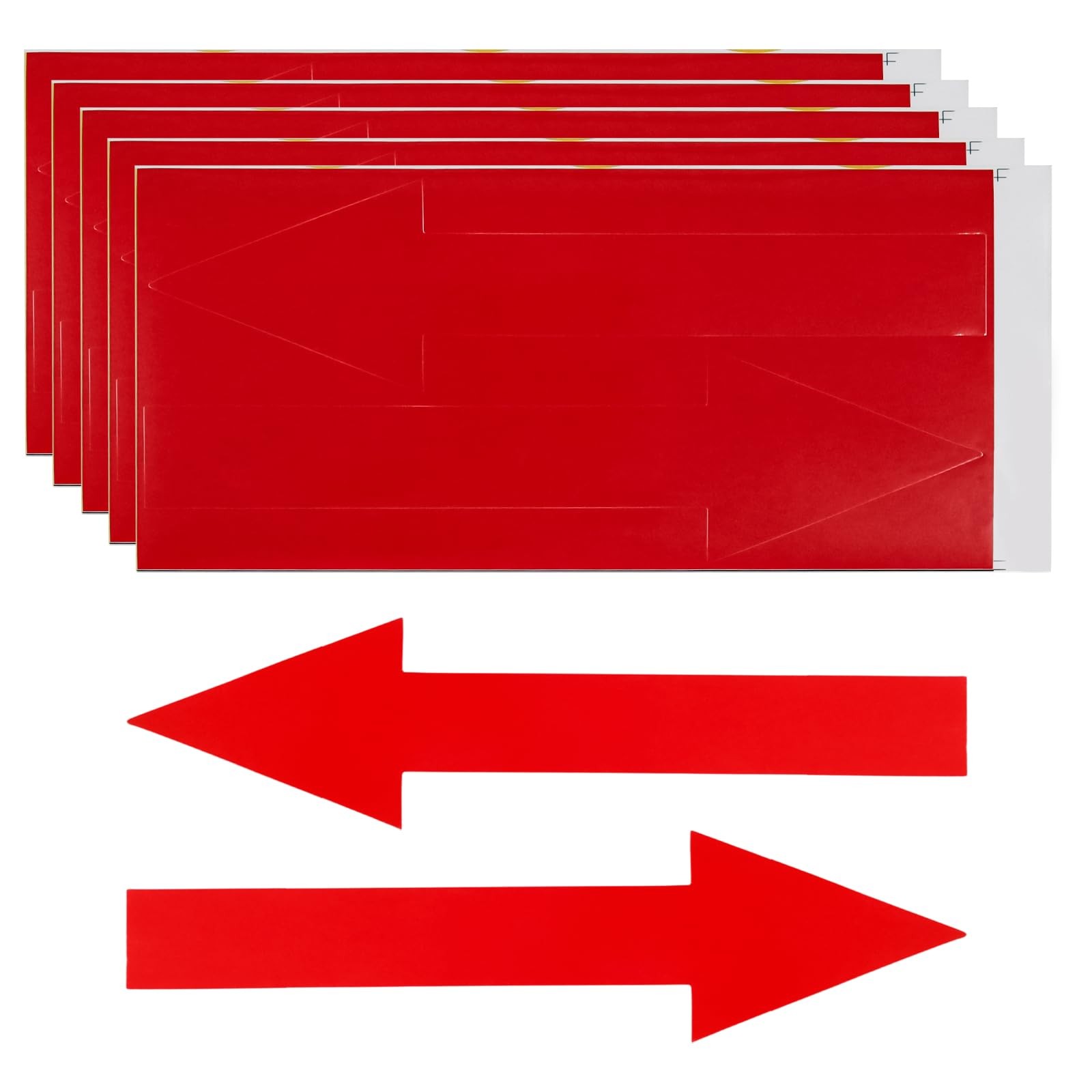12 Pcs Red Arrow Sign Stickers, 8″x2″ PVC Waterproof Marking Stickers, Wall M…