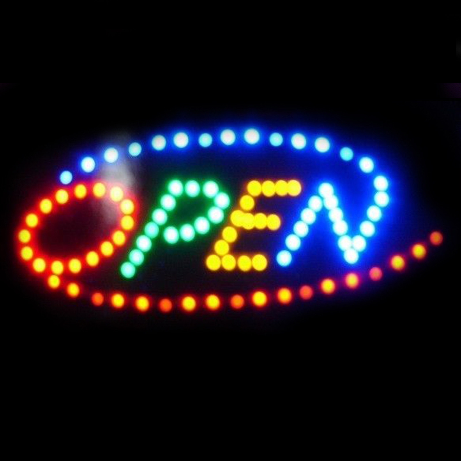 Animated Motion Multi Color Open LED Sign For Business Indoor Sign