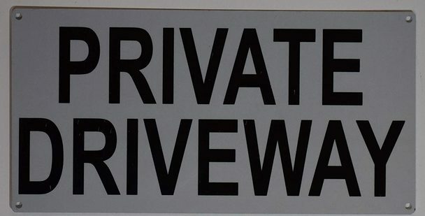 Private Driveway Sign(Aluminium Reflective, White 6×12)………….–REF24-1027