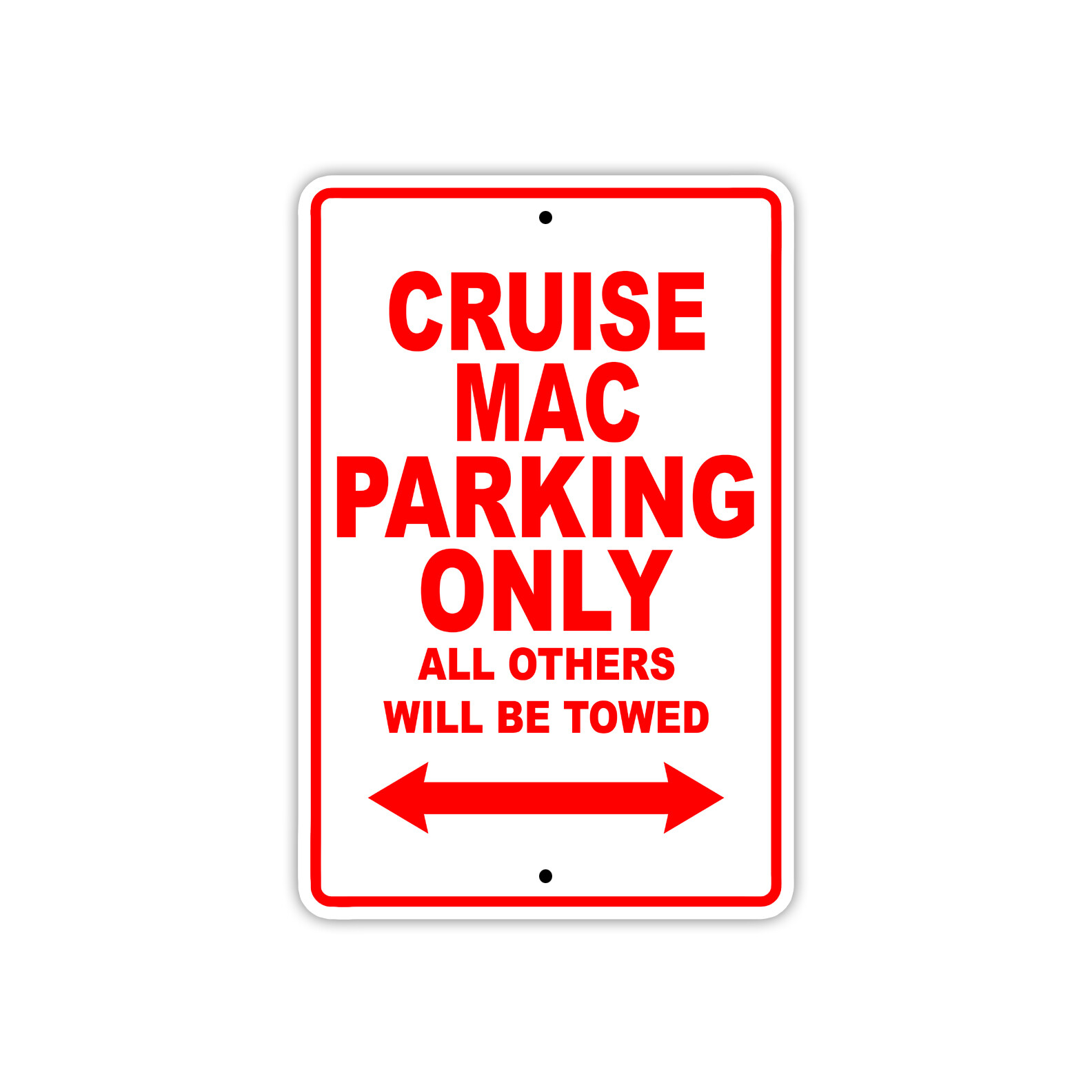 Cruise Mac Parking Only Boat Ship Art Notice Decor Novelty Aluminum Metal Sign