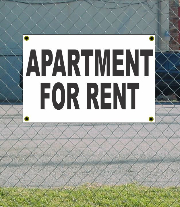 2×3 APARTMENT FOR RENT Black & White Banner Sign NEW