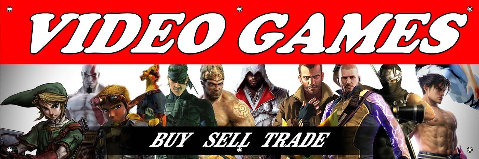 Video Games | Vinyl Banner w/ Grommets | 3’H x 9’W