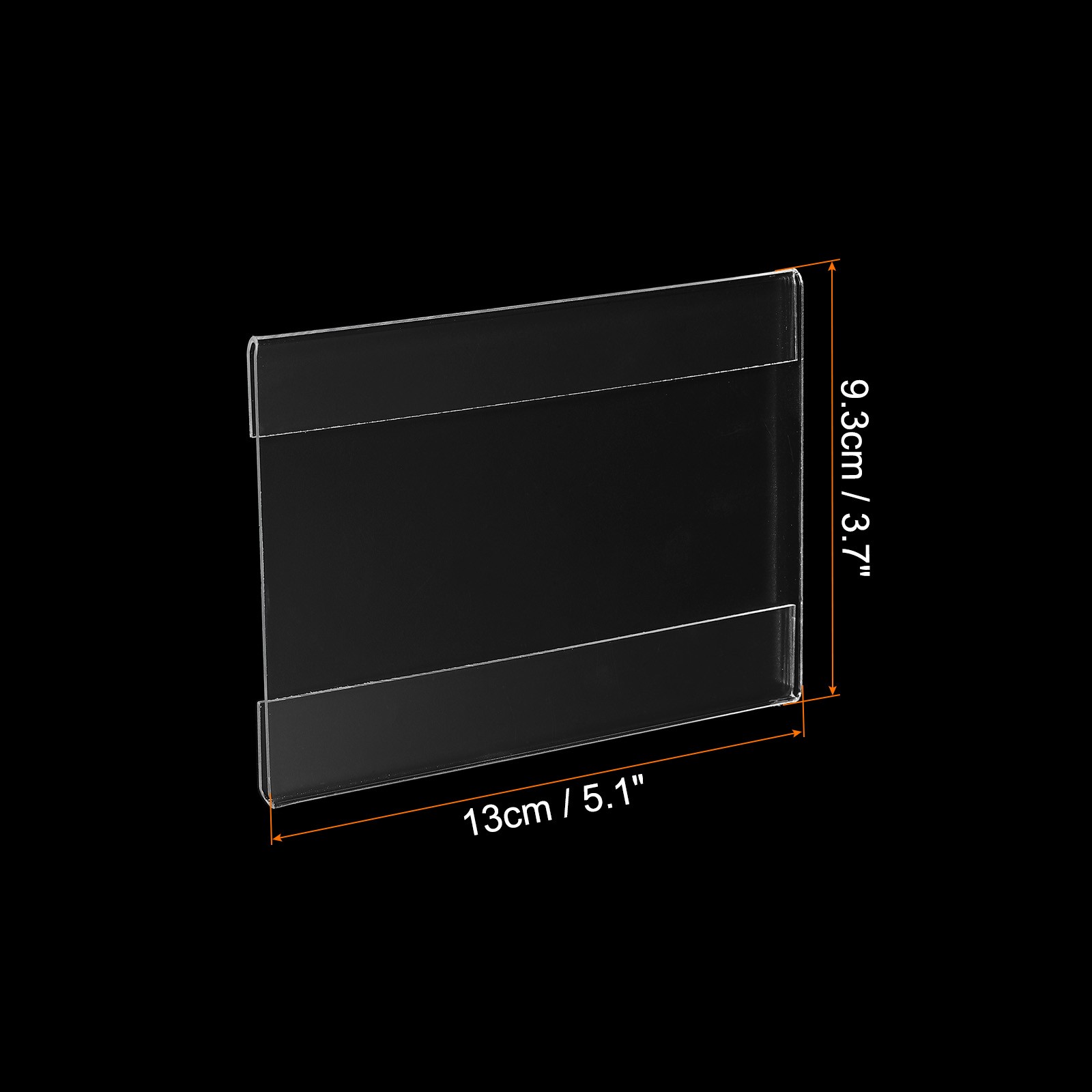 8Pcs 3.5×5″ Wall Mount Acrylic Sign Holder with Tape for Office, Clear