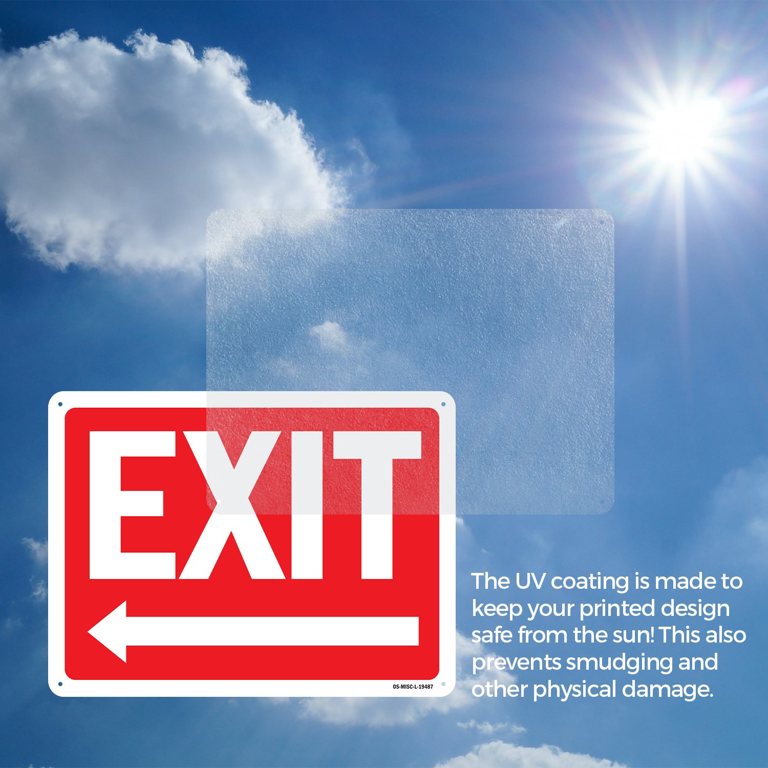 Exit with Left Arrow OSHA Sign Metal, Plastic, Or Decal – 5 or 10 Pack