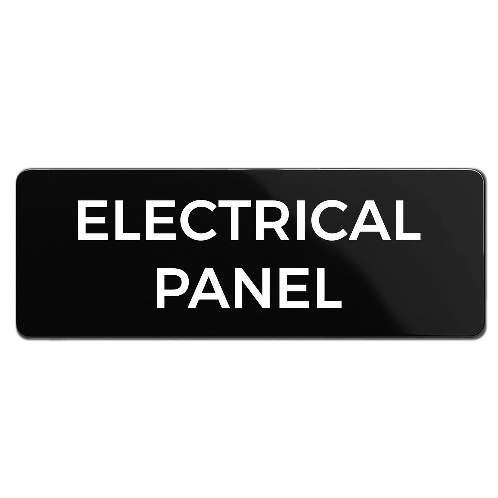 Electrical Panel Sign Durable ABS Plastic Adhesive Backing Door Wall 2×6 Inch