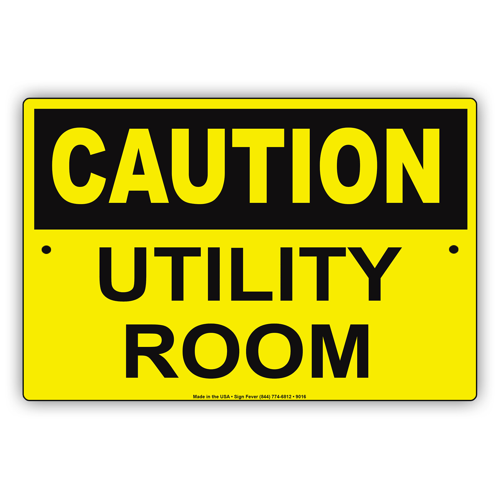Caution Utility Room Service Wall Art Decor Novelty Aluminum Metal Sign