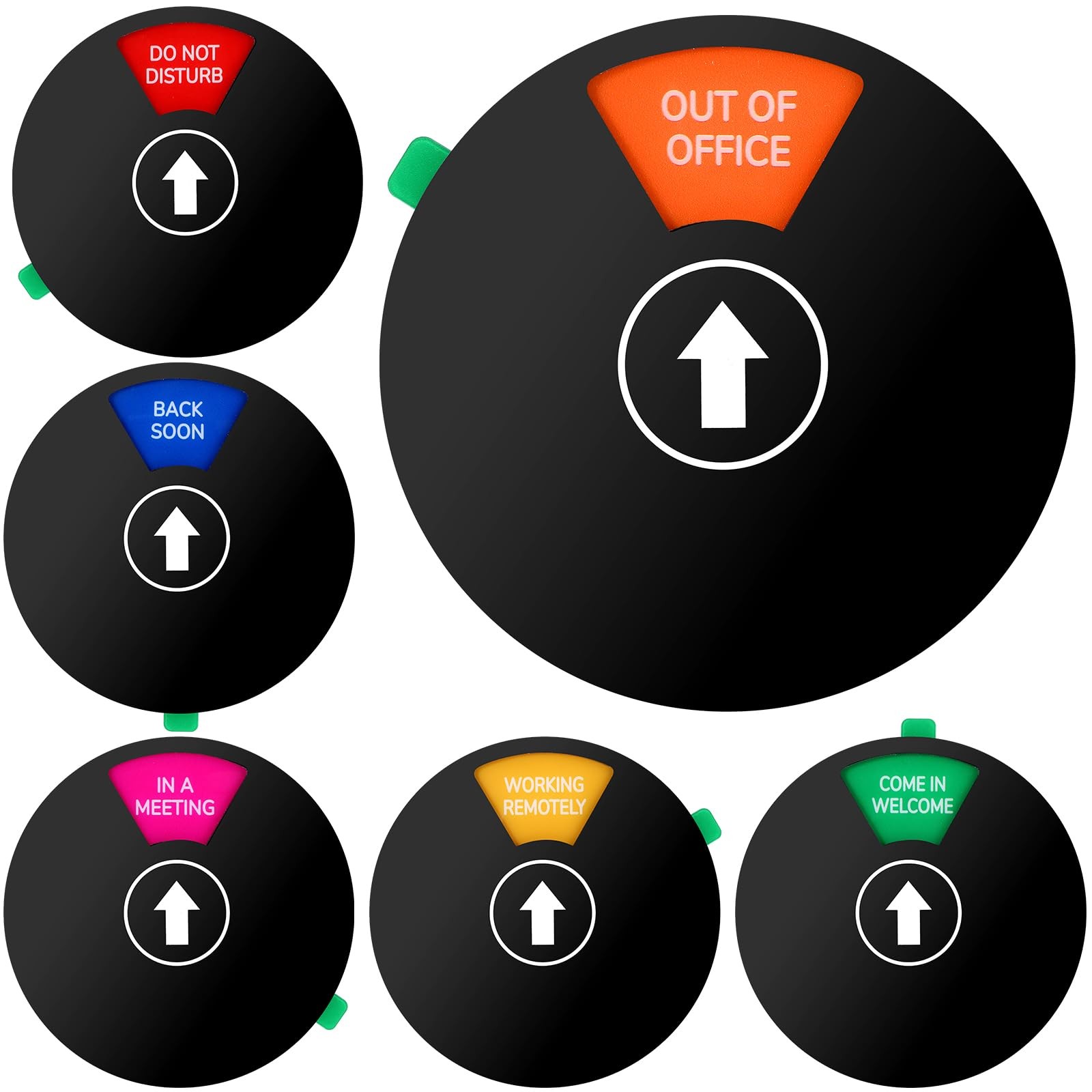 Office Door Sign 6 Options Rotating Privacy Do 5.9 x inches, Black