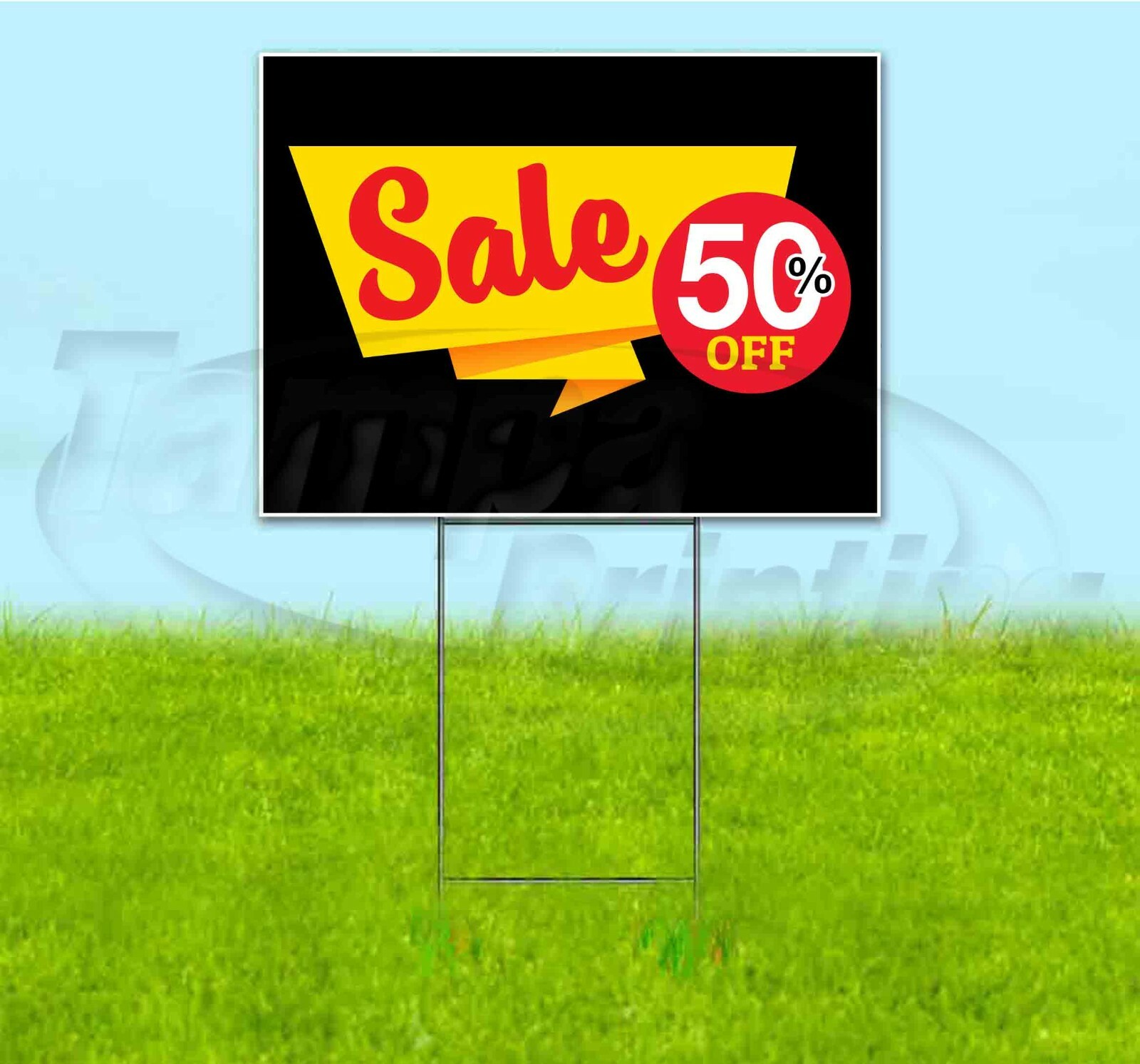 SALE 50% OFF 18×24 Yard Sign WITH STAKE Corrugated Bandit BUSINESS USA DEALS