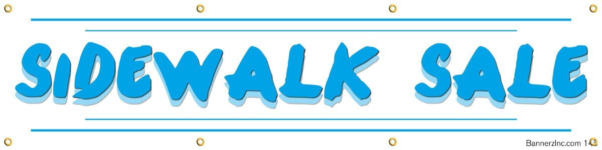 Sidewalk Sale | Vinyl Banner w/ Grommets | Ready to Hang | 1.5’H x 6’W