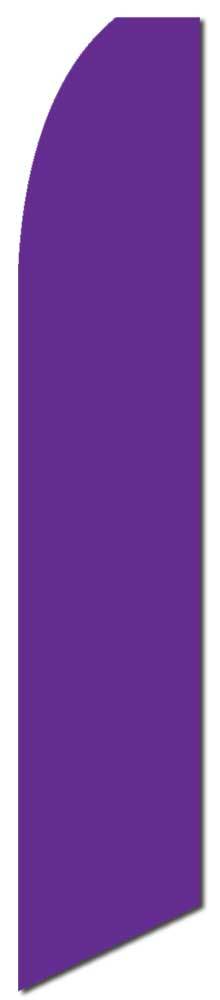 Purple Flag Only Flutter Swooper Advertising Sign 3’ Wide Banner Solid