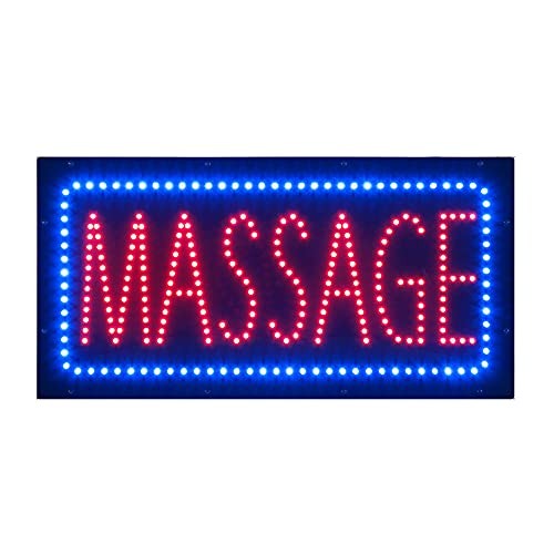 LED Massage Sign for Business, Super Bright LED Open Sign for Massage Therapist,
