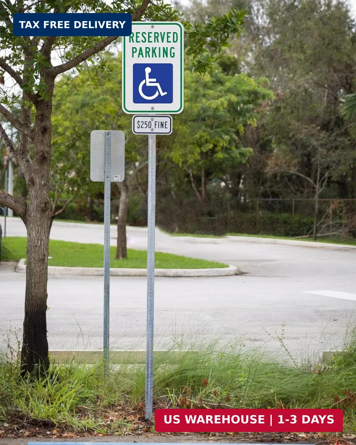 Handicap Parking Sign – 18 x 12 Inch Aluminum With ADA Accessibility Symbol, Res