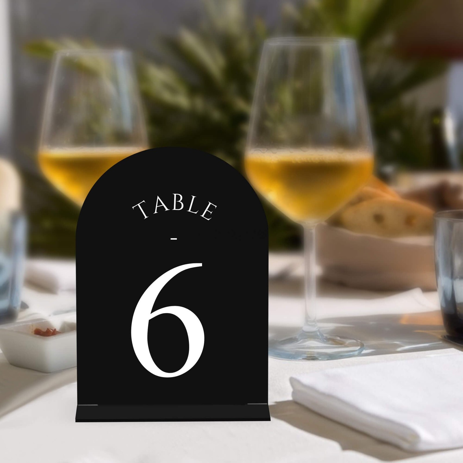 Arch Wedding Table Numbers 1-20 with Stands – Double-Sided Printed 5″ X 7″ Ac…