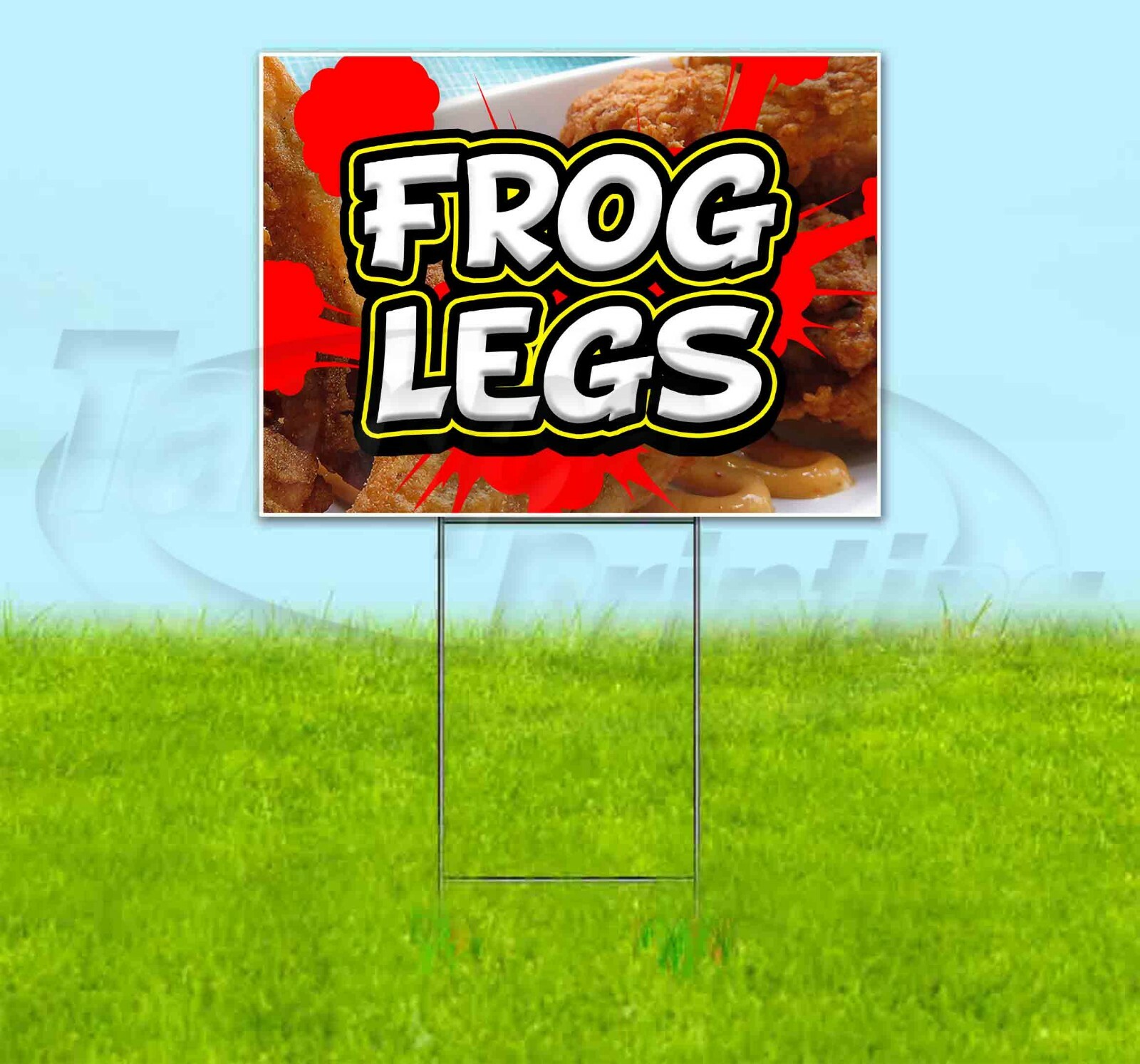 FROG LEGS Yard Sign Corrugated Plastic Bandit Lawn Decorations USA